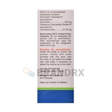 Clavam Dry Syrup 125/31.25 mg Alkem Laboratories Ltd.